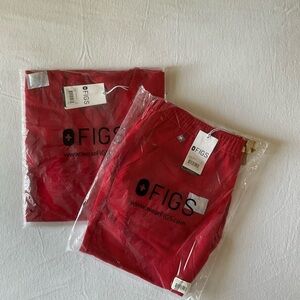 Figs Mens Vibrant Red Joggers